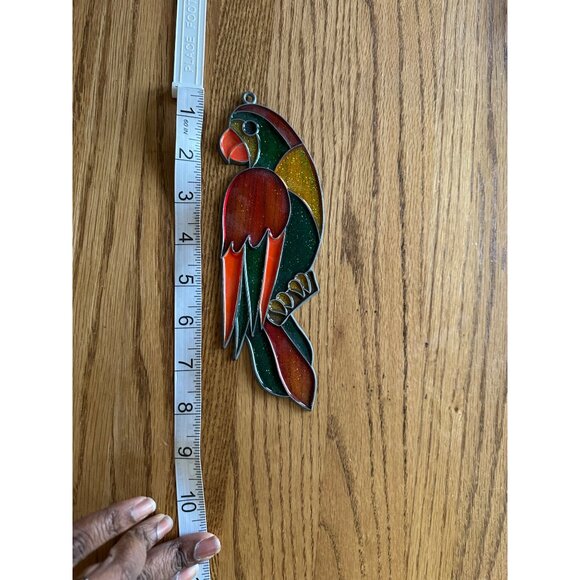 Stained Glass Parrot Suncatcher Hanging Ornament Art Decor - Picture 4 of 6